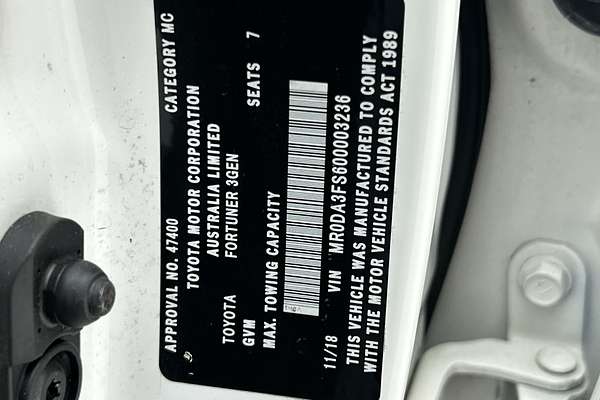 2018 Toyota Fortuner GX GUN156R