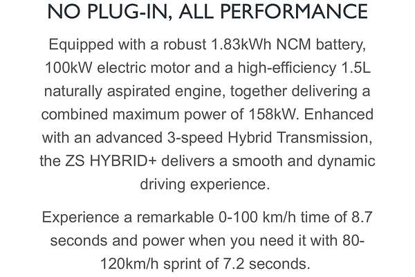 2025 MG ZS Excite Hybrid+ ZS32