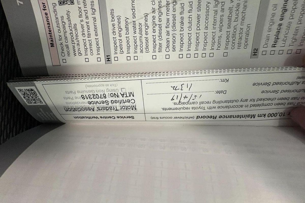 2018 Toyota Hilux Workmate TGN121R Rear Wheel Drive