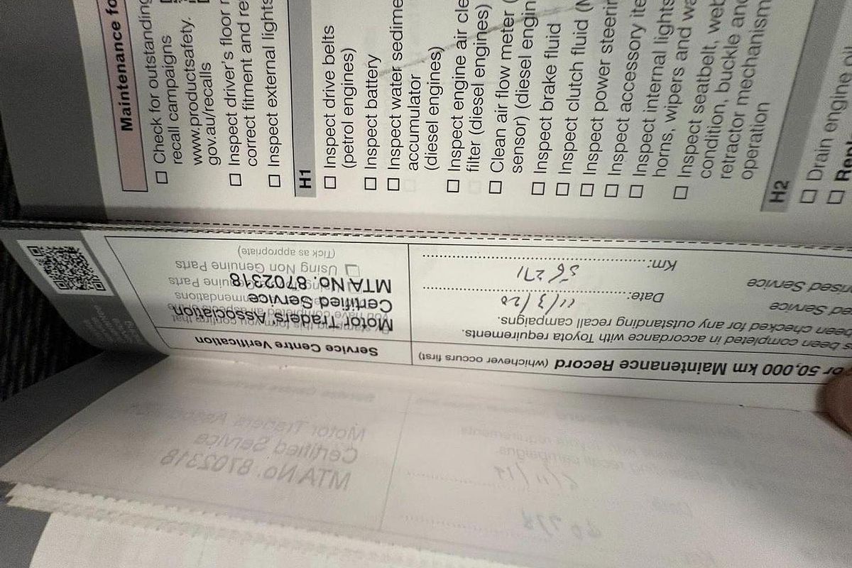 2018 Toyota Hilux Workmate TGN121R Rear Wheel Drive