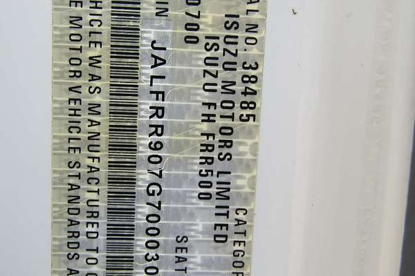 2017 Isuzu FRR 107-210 (XLWB) F MY16 REAR WHEEL DRIVE