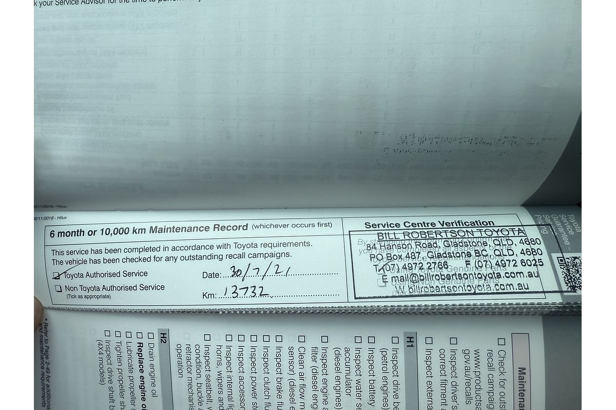 2019 Toyota Hilux SR GUN126R 4X4