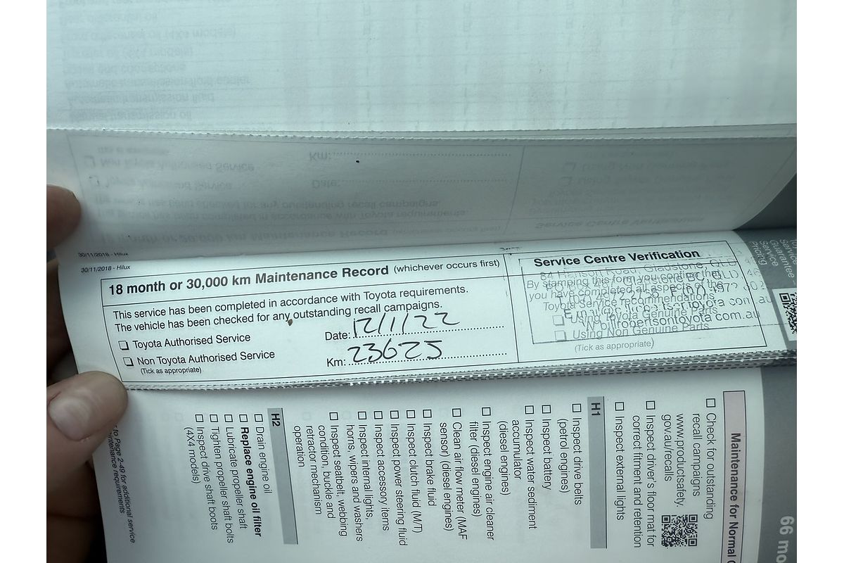 2019 Toyota Hilux SR GUN126R 4X4