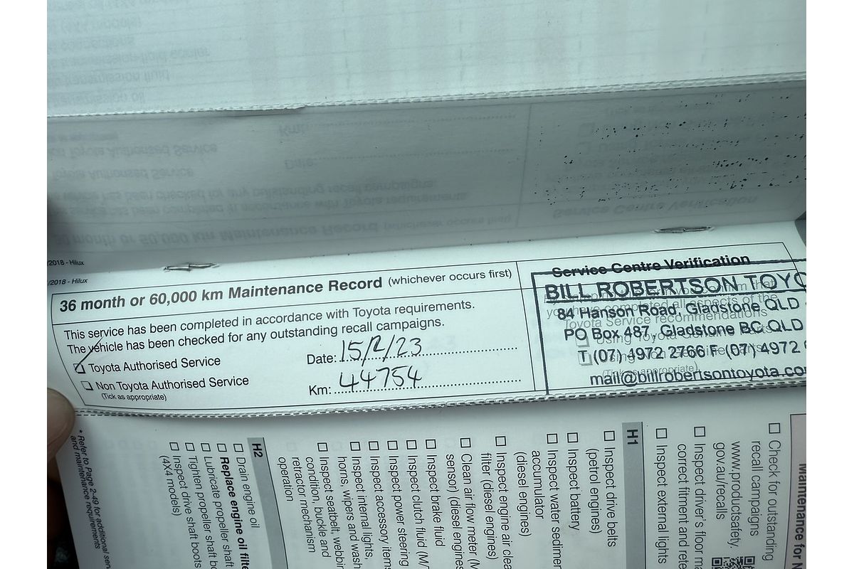 2019 Toyota Hilux SR GUN126R 4X4