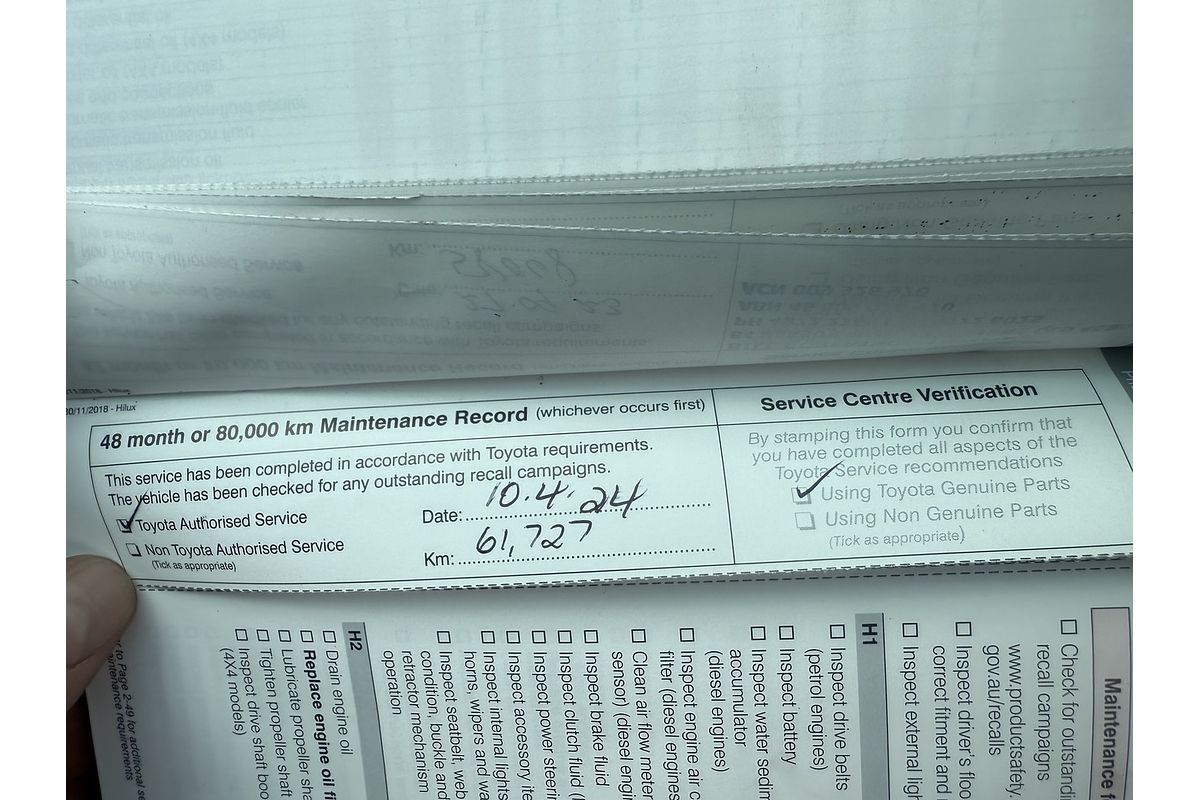 2019 Toyota Hilux SR GUN126R 4X4