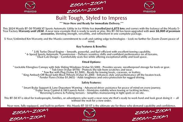 2024 Mazda BT-50 XT TF 4X4