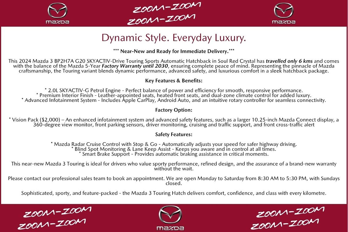 2024 Mazda 3 G20 Touring BP Series