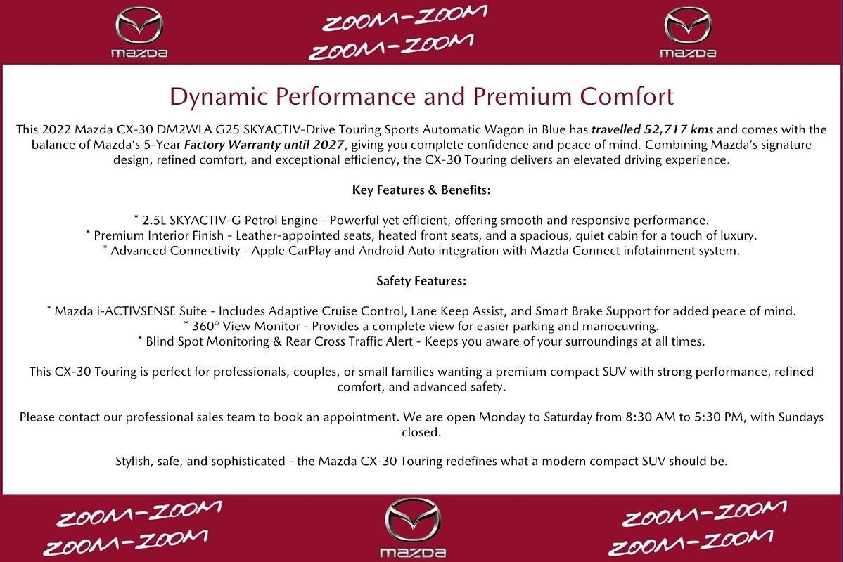 2022 Mazda CX-30 G25 Touring DM Series