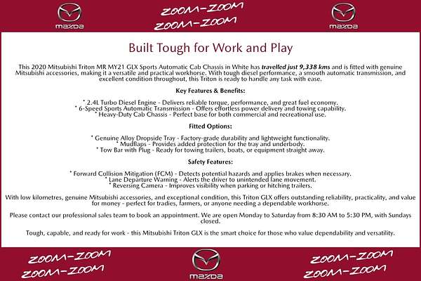2020 Mitsubishi Triton GLX MR 4X4
