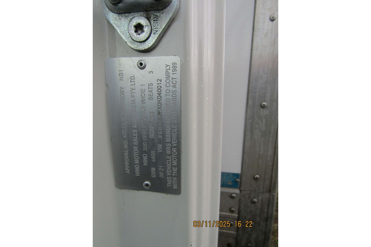 2021 Hino 300 Series 616 4x2 SWB