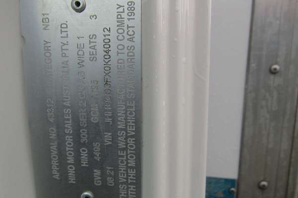 2021 Hino 300 Series 616 4x2 SWB