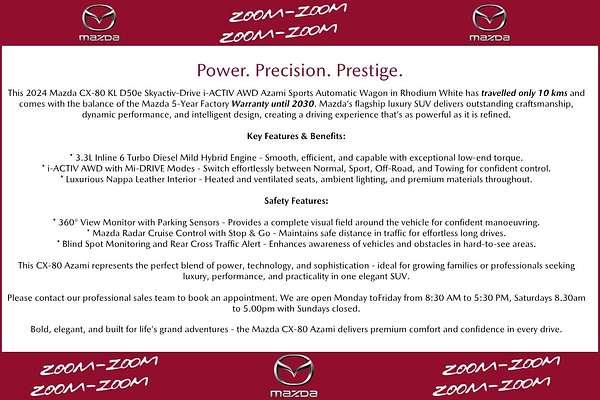 2024 Mazda CX-80 D50e Azami KL