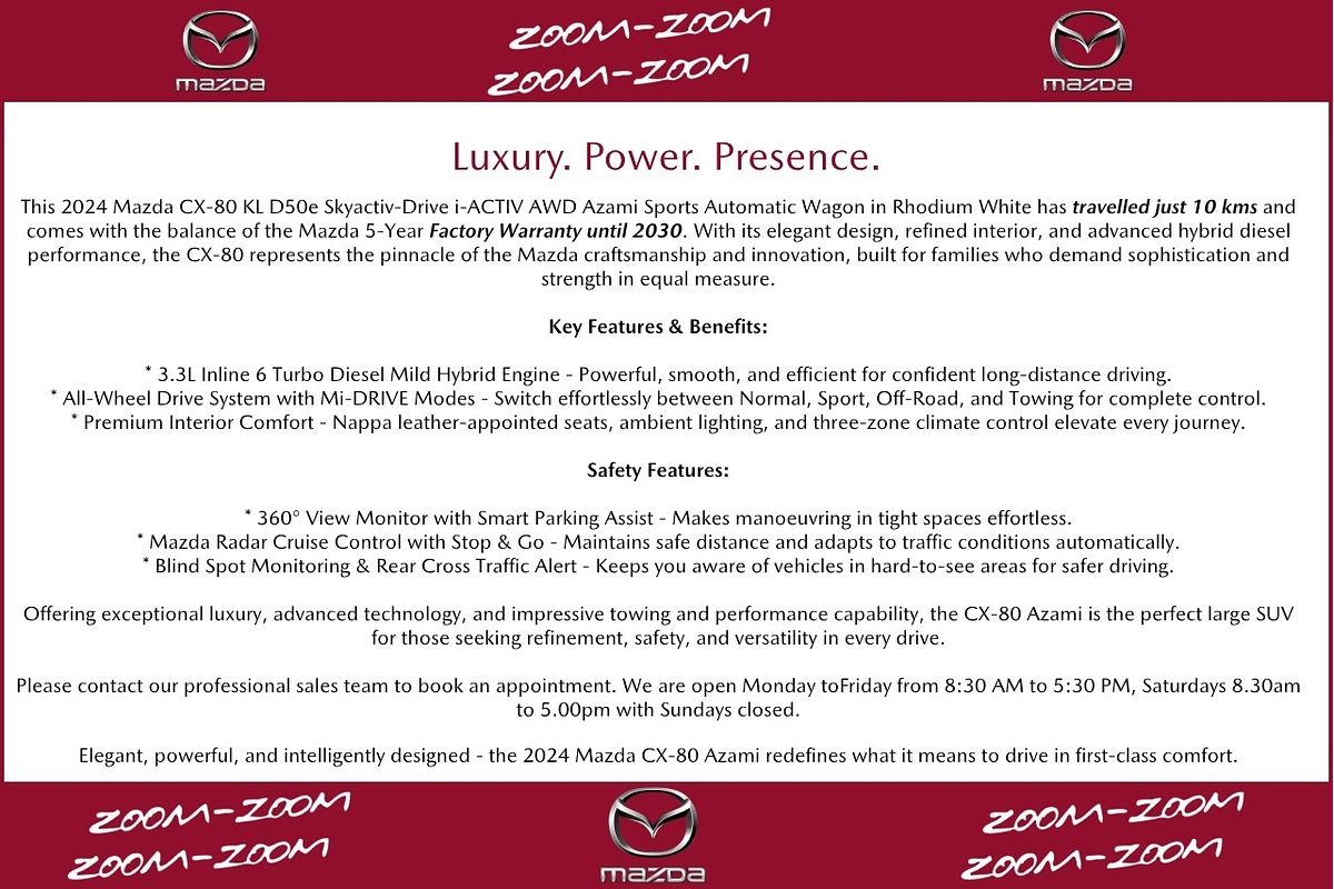 2024 Mazda CX-80 D50e Azami KL