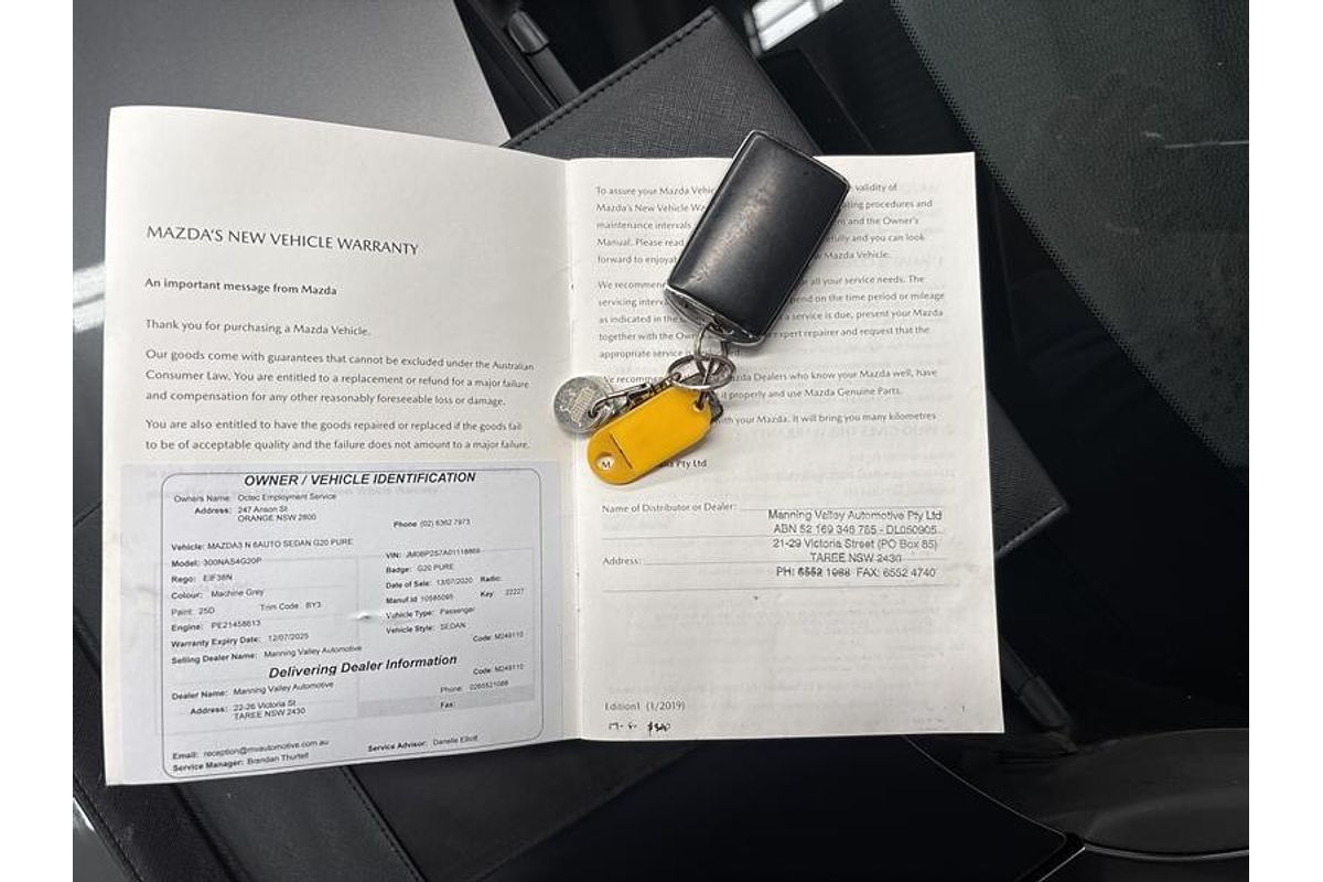 2019 Mazda 3 G20 Pure BP Series