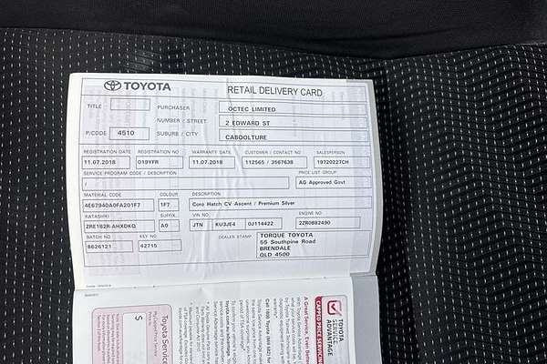 2017 Toyota Corolla Ascent ZRE182R