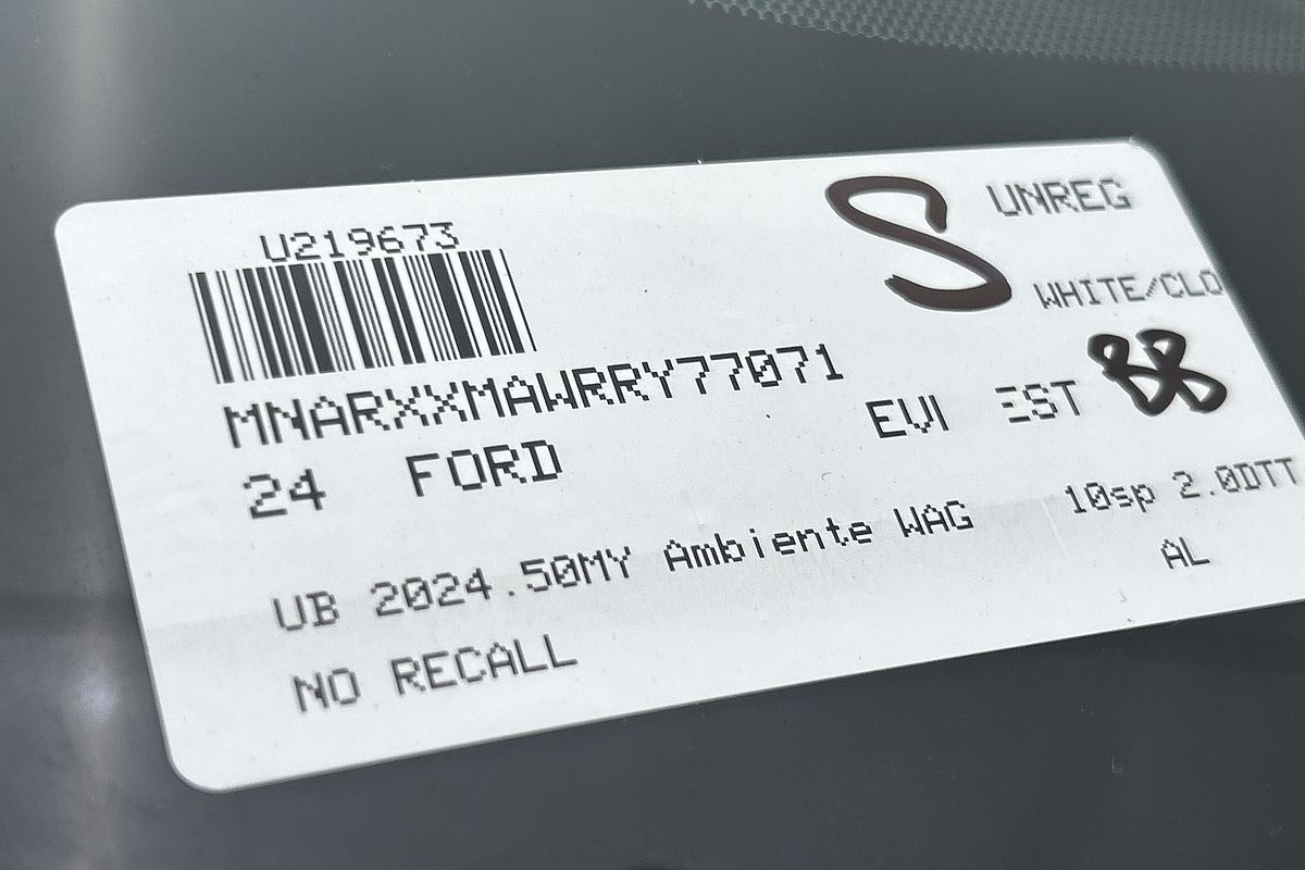 2024 Ford Everest Ambiente 2.0L