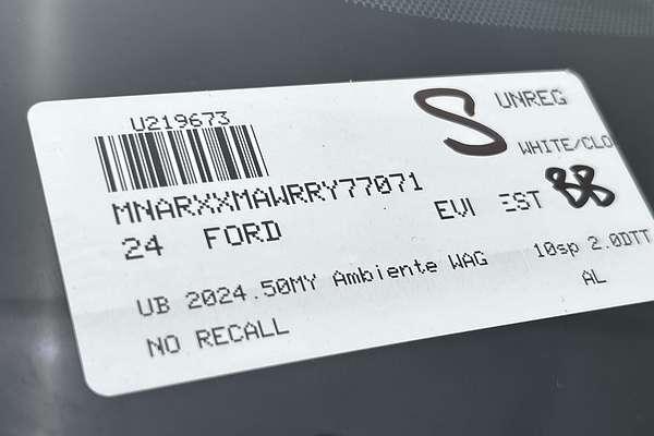 2024 Ford Everest Ambiente 2.0L