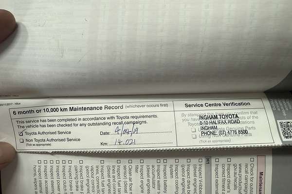 2018 Toyota Hilux Workmate Hi-Rider GUN135R Rear Wheel Drive