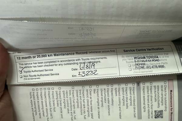 2018 Toyota Hilux Workmate Hi-Rider GUN135R Rear Wheel Drive