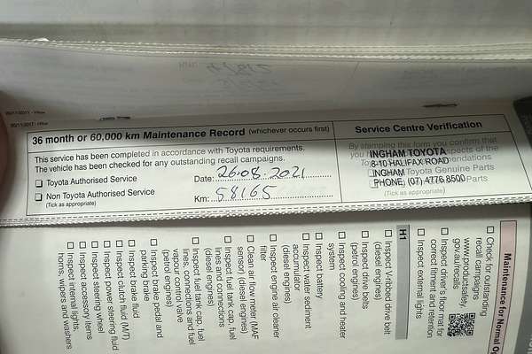 2018 Toyota Hilux Workmate Hi-Rider GUN135R Rear Wheel Drive