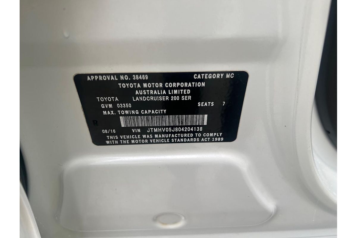 2016 Toyota Landcruiser VX VDJ200R