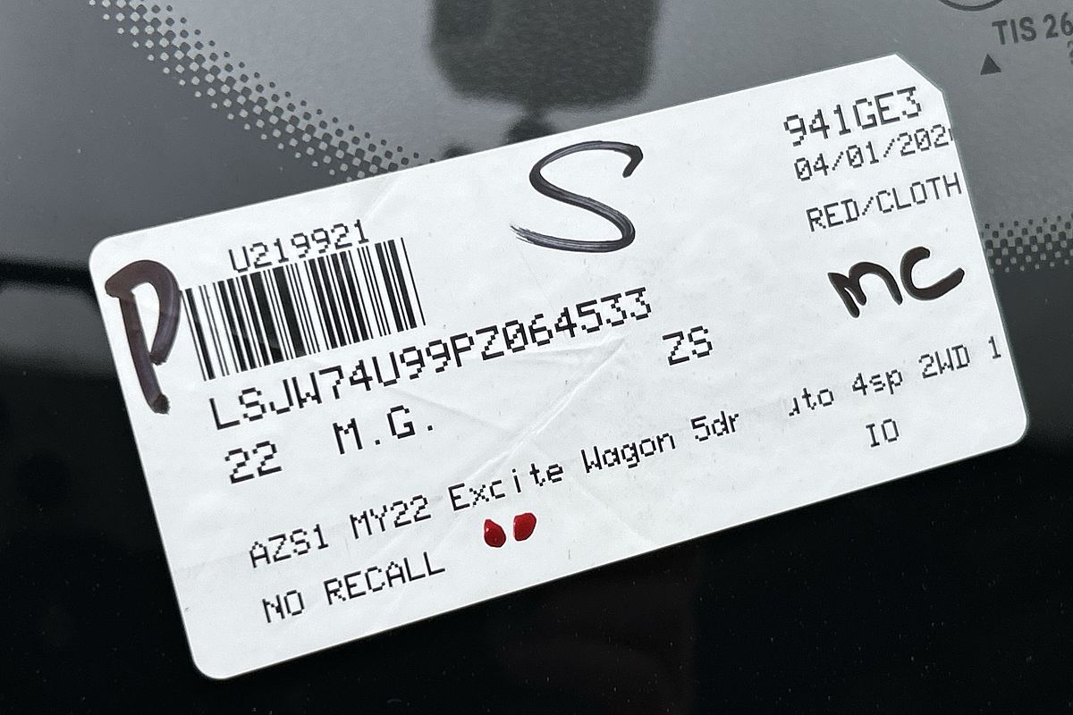 2022 MG ZS Excite AZS1