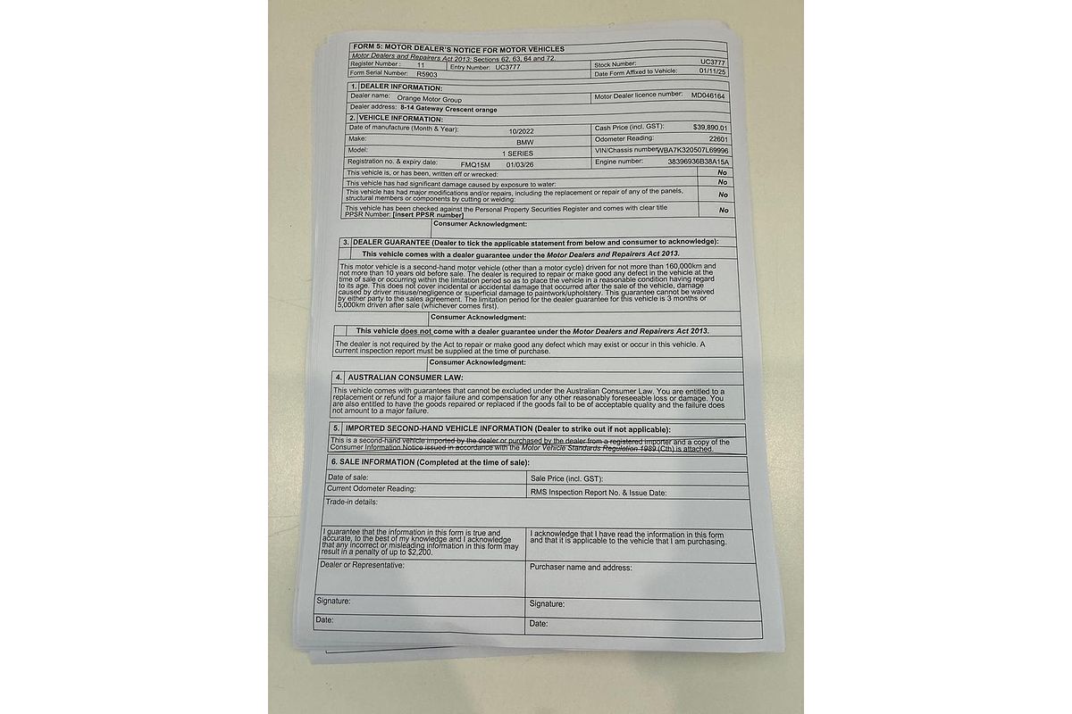 2023 BMW 1 Series 118i M Sport F40