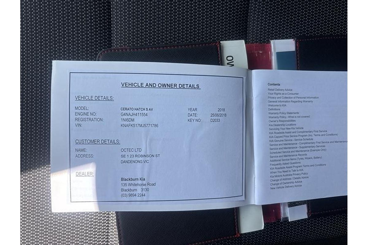 2017 Kia Cerato S YD