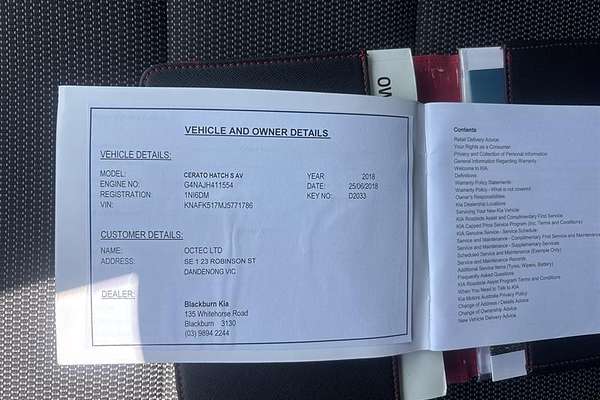 2017 Kia Cerato S YD