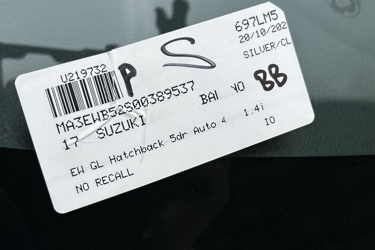 2017 Suzuki Baleno GL EW