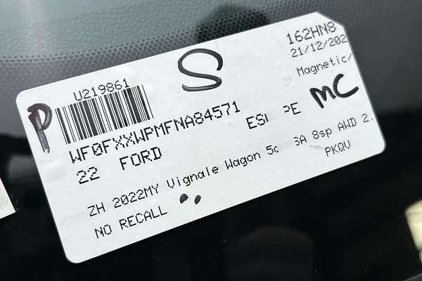 2022 Ford Escape Vignale ZH