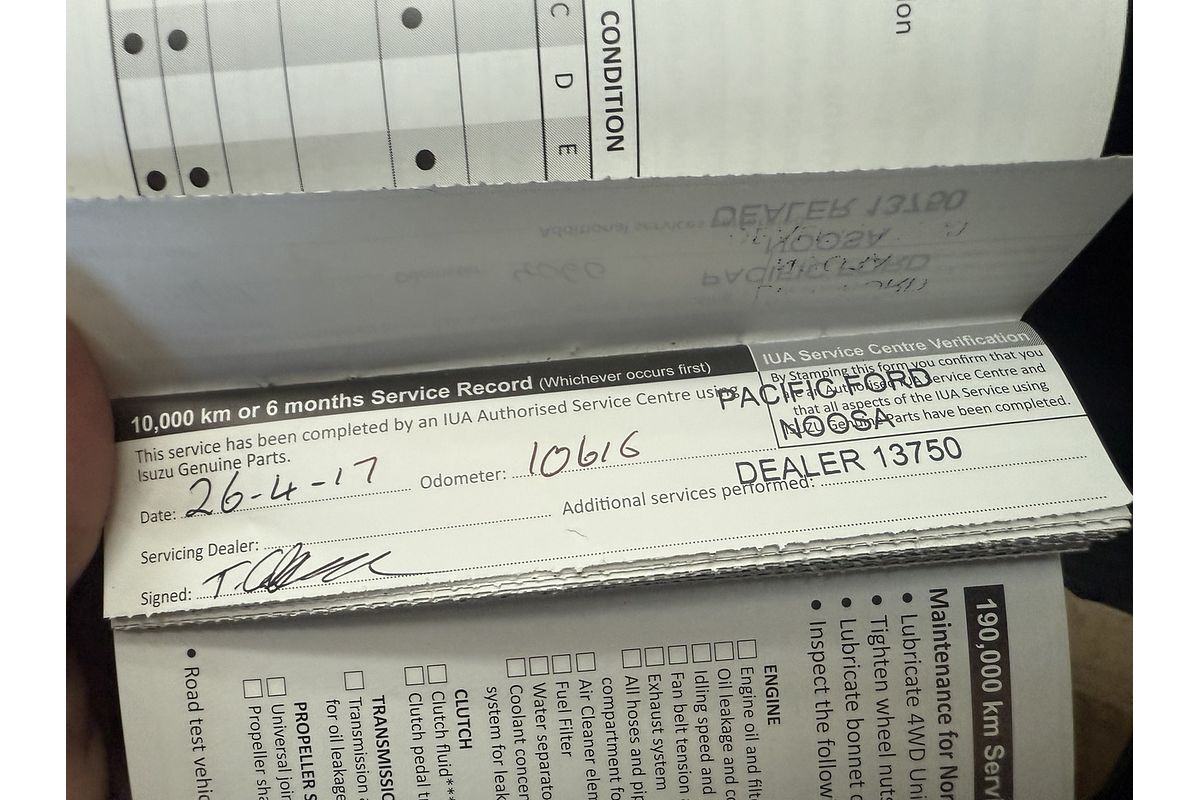 2016 Isuzu D-MAX SX 4X4