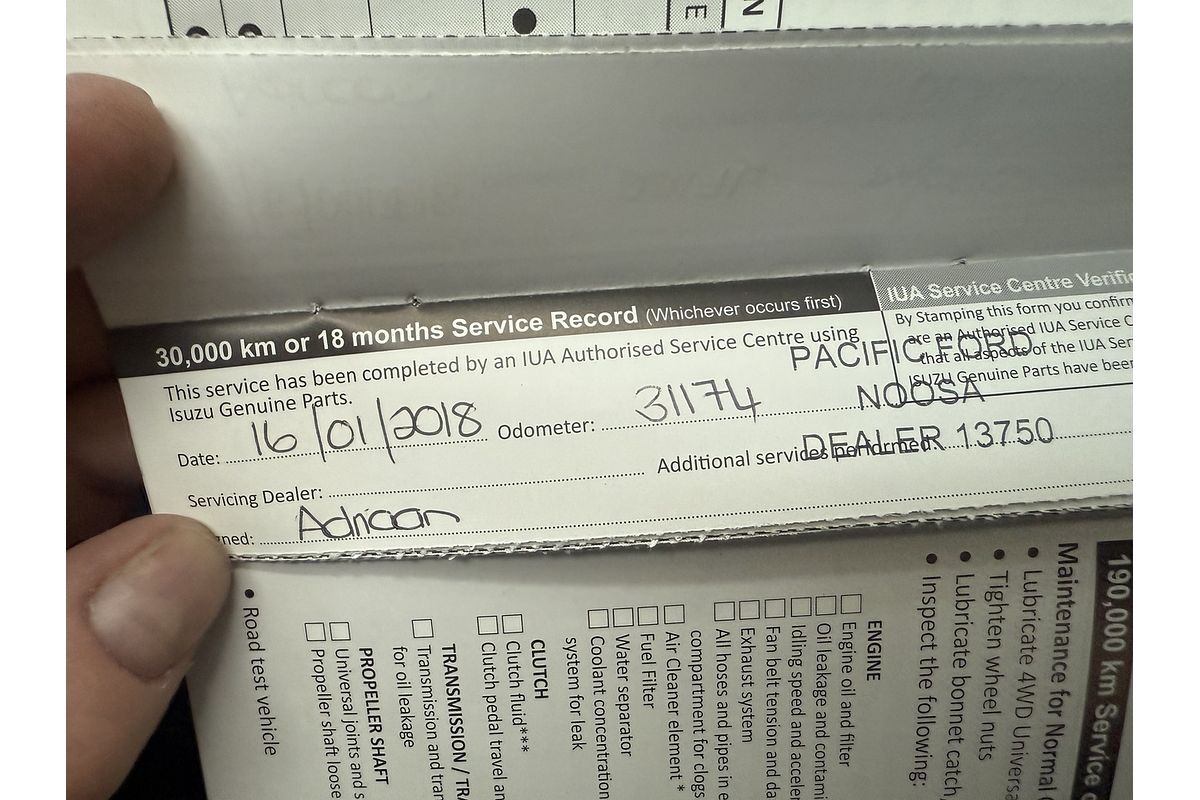 2016 Isuzu D-MAX SX 4X4