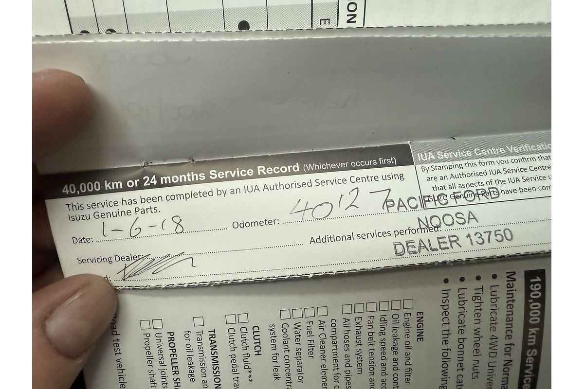 2016 Isuzu D-MAX SX 4X4