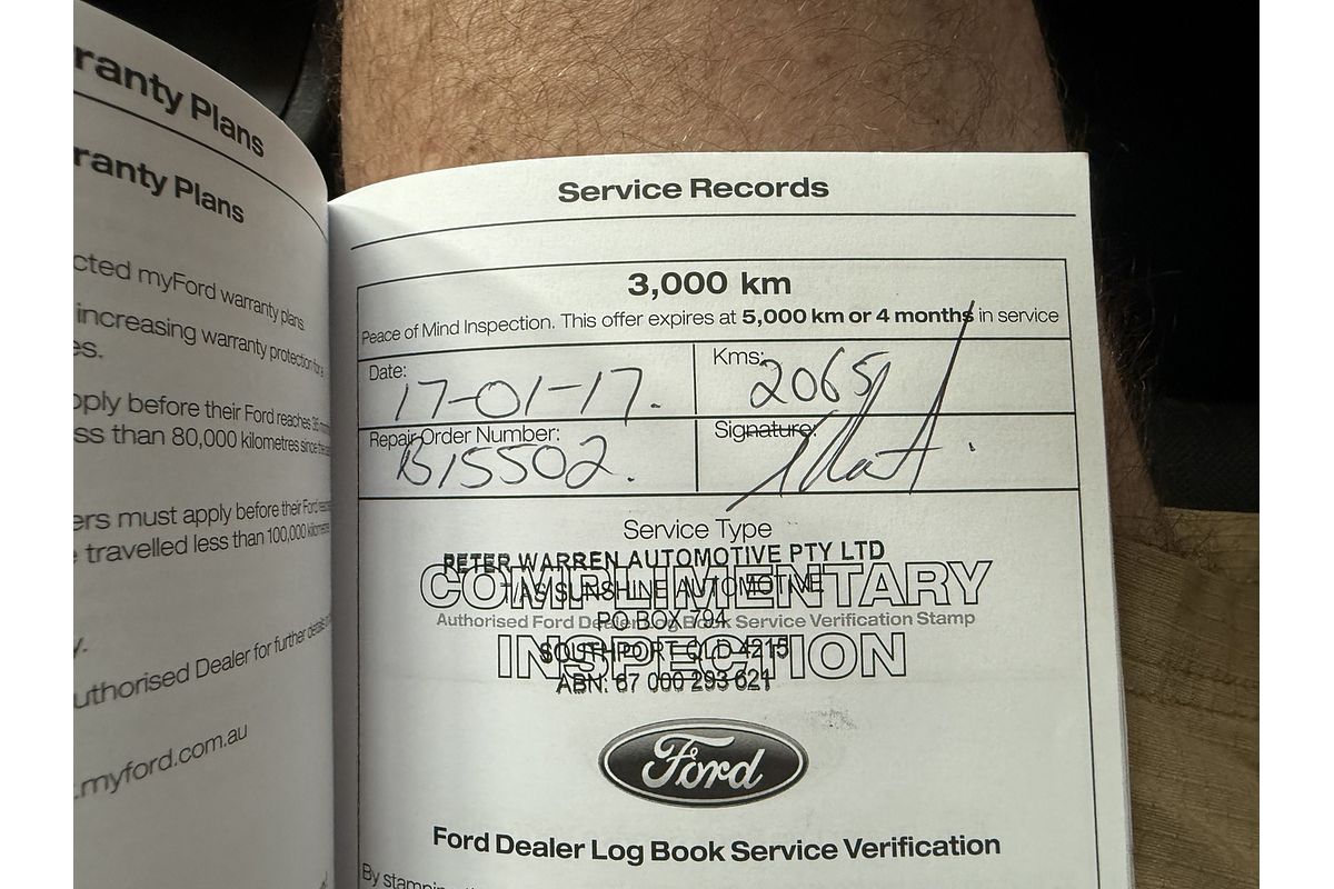 2016 Ford Ranger XL Hi-Rider PX MkII Rear Wheel Drive 2.2L