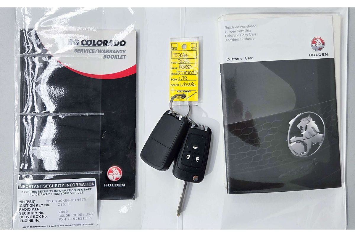 2015 Holden Colorado LS RG Rear Wheel Drive