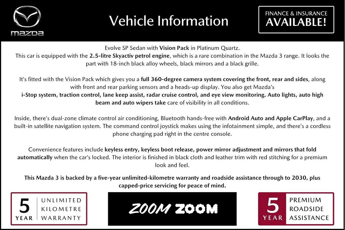 2025 Mazda 3 G25 Evolve SP BP Series