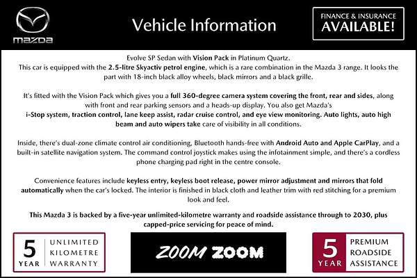 2025 Mazda 3 G25 Evolve SP BP Series