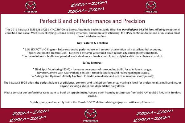 2016 Mazda 3 SP25 BM Series