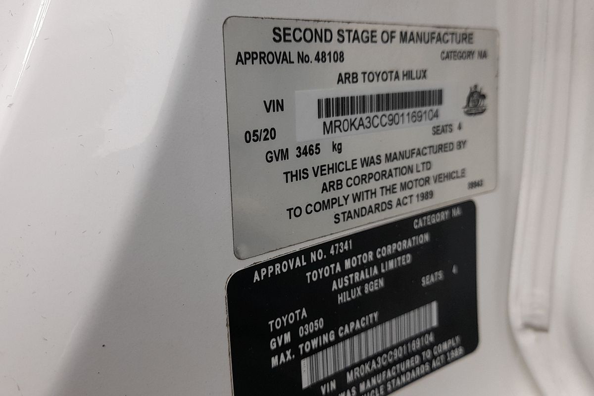 2020 Toyota Hilux SR GUN126R 4X4