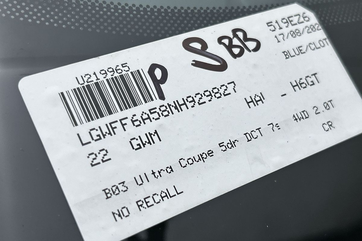 2022 GWM Haval H6GT Ultra B03