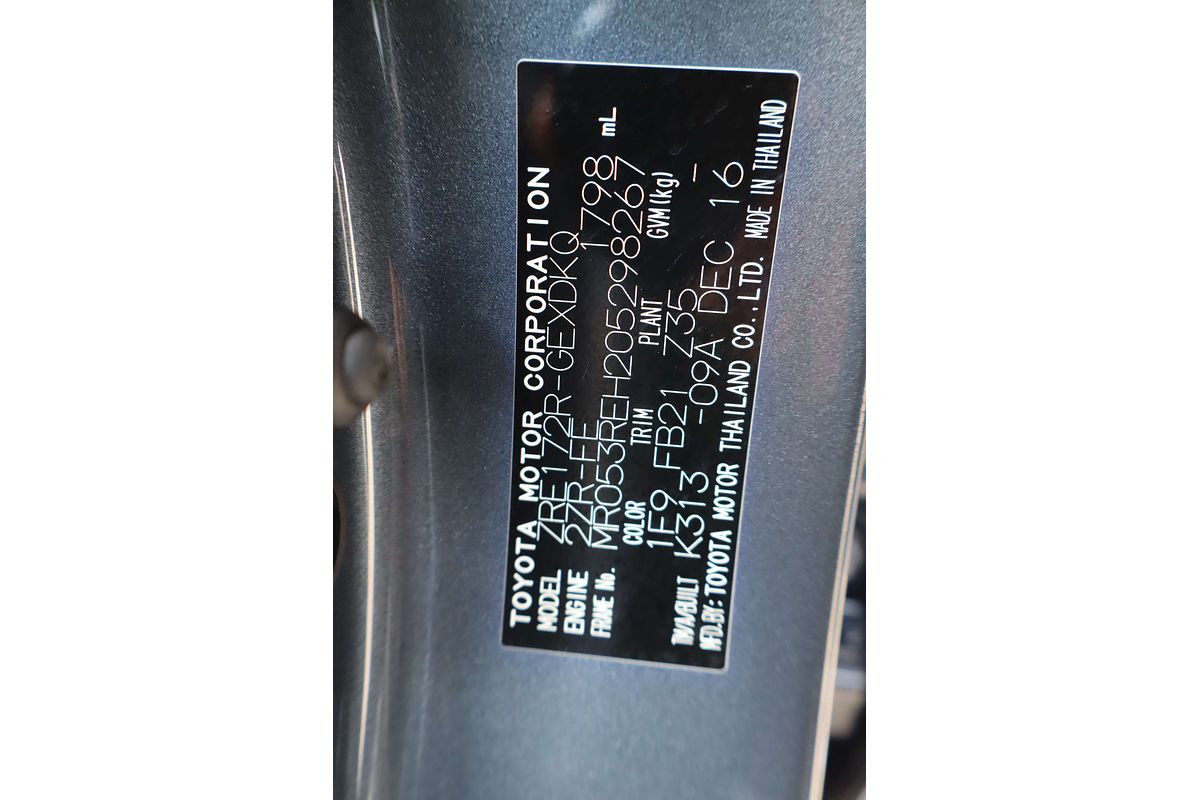 2017 Toyota Corolla Ascent ZRE172R