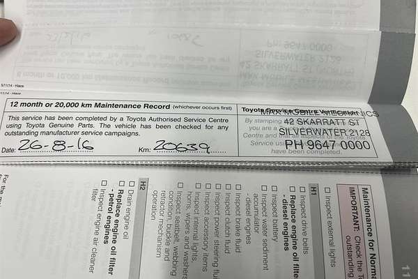 2015 Toyota Hiace Commuter TRH223R ELWB High Roof