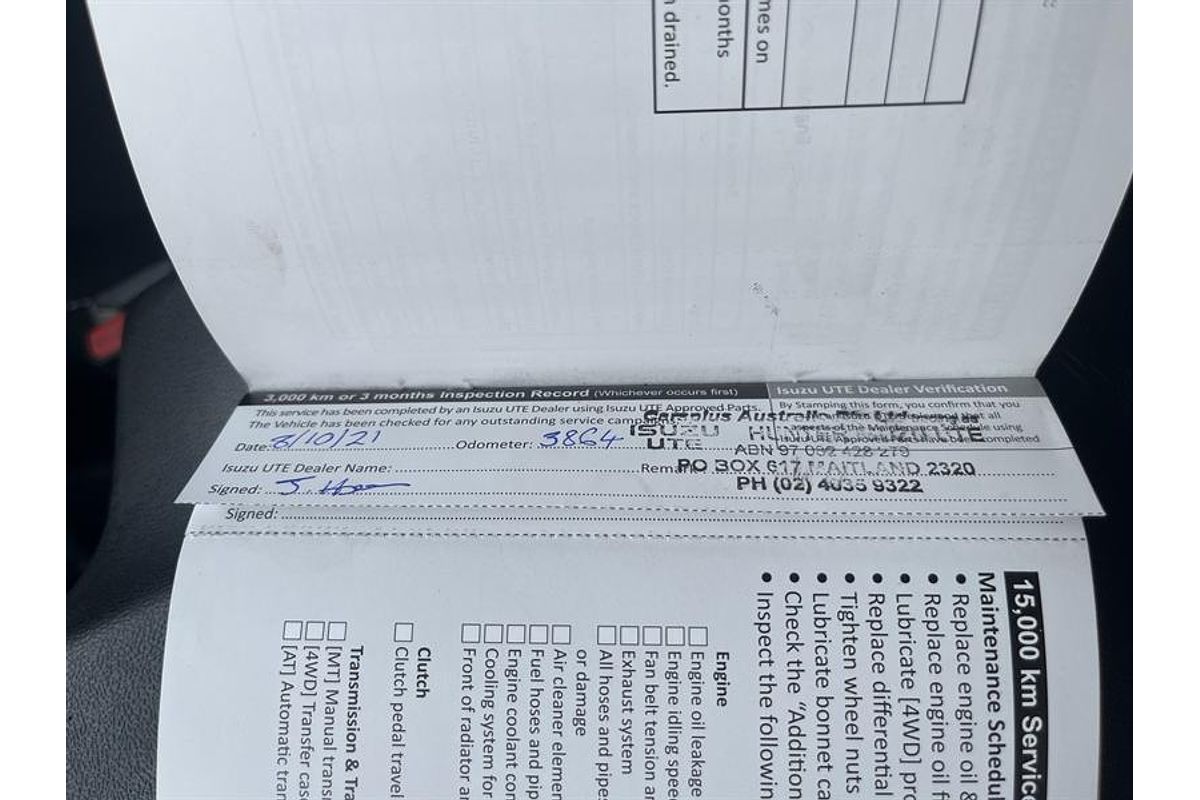 2021 Isuzu D-MAX SX High Ride Rear Wheel Drive