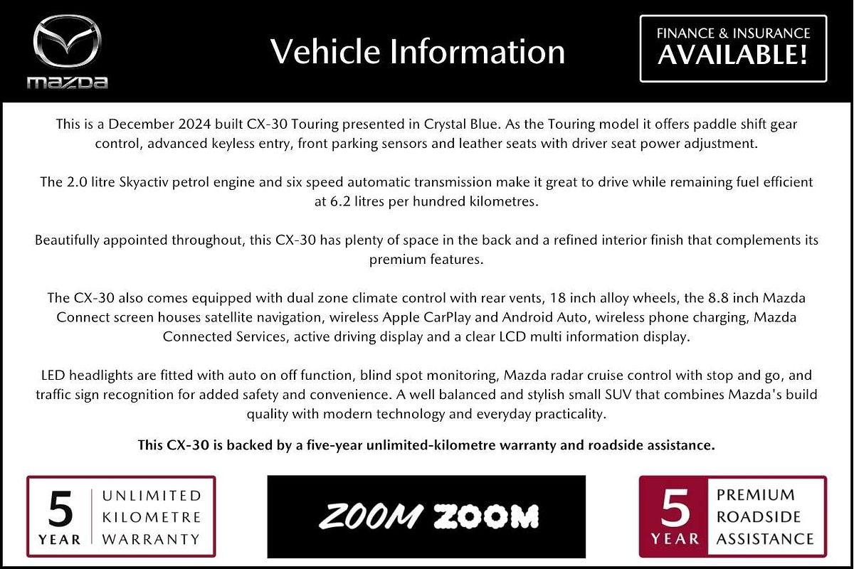 2025 Mazda CX-30 G20 Touring LE DM Series