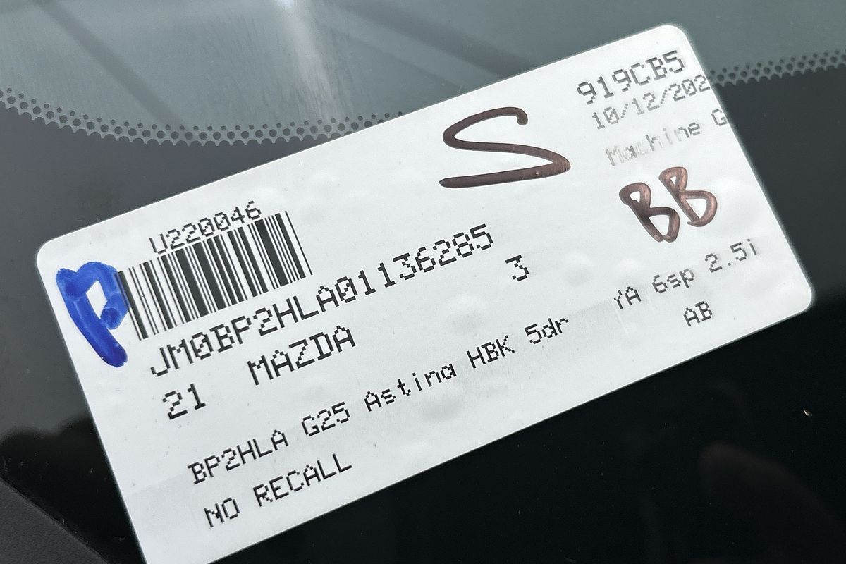 2021 Mazda 3 G25 Astina BP Series