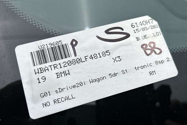 2019 BMW X3 sDrive20i G01