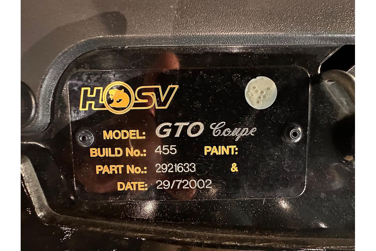 2002 Holden Coupe GTO V2