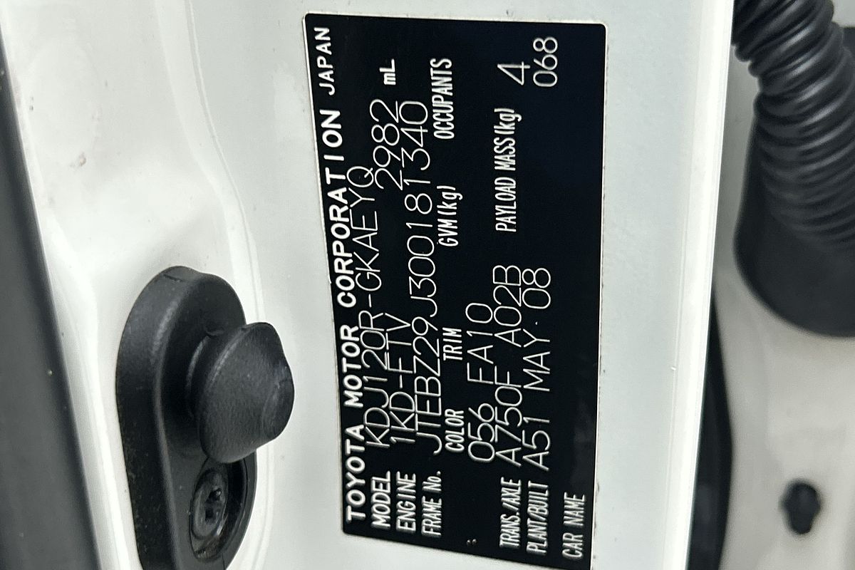 2008 Toyota Landcruiser Prado GXL KDJ120R