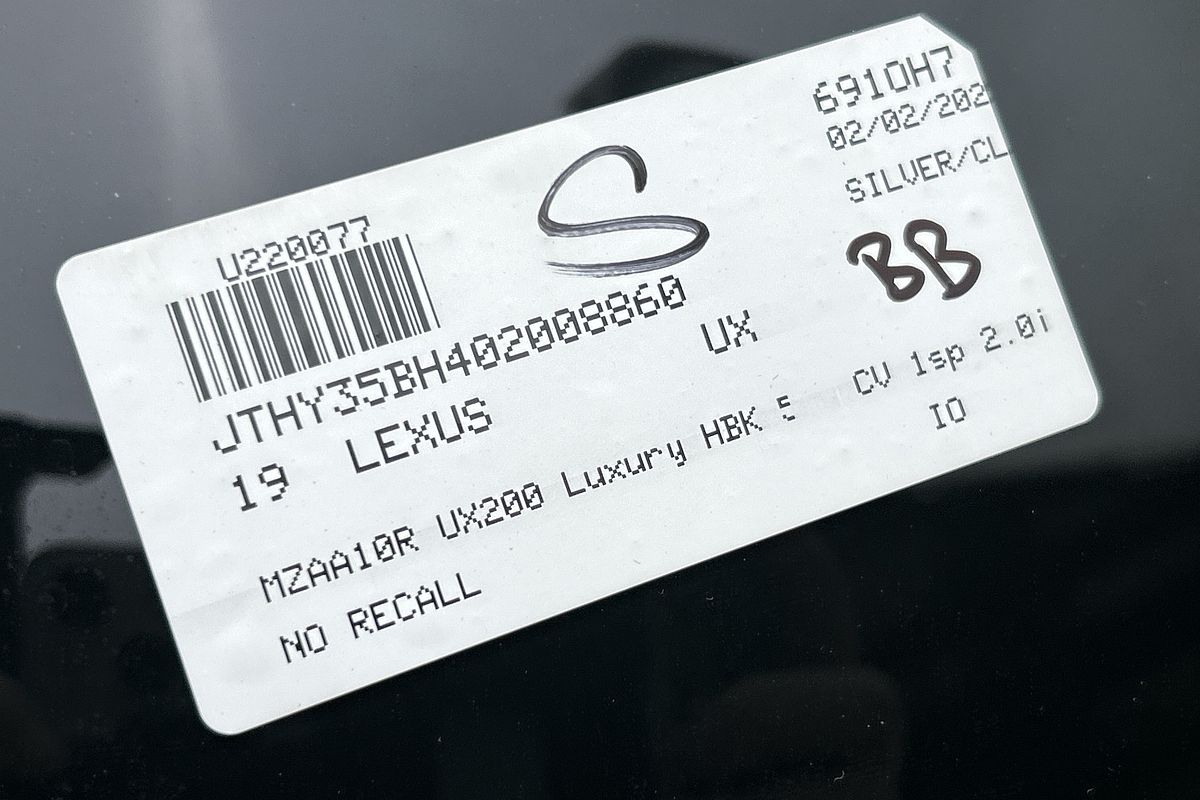 2019 Lexus UX UX200 Luxury MZAA10R